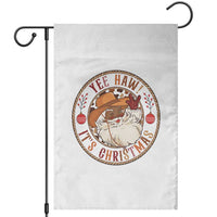 Yee Haw It Is Christmas Garden Flag Funny Black Santa Cowboy - Wonder Print Shop