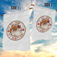 Yee Haw It Is Christmas Garden Flag Funny Black Santa Cowboy - Wonder Print Shop