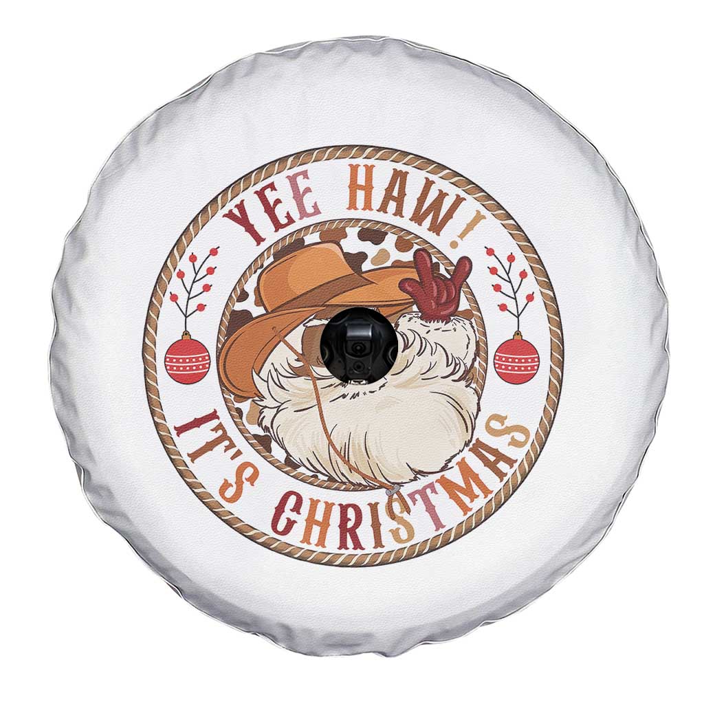 Yee Haw It Is Christmas Spare Tire Cover Funny Black Santa Cowboy - Wonder Print Shop
