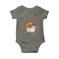 Yee Haw It Is Christmas Baby Onesie Funny Black Santa Cowboy - Wonder Print Shop