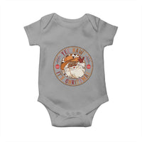 Yee Haw It Is Christmas Baby Onesie Funny Black Santa Cowboy - Wonder Print Shop