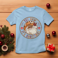 Yee Haw It Is Christmas T Shirt Funny Black Santa Cowboy - Wonder Print Shop