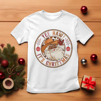 Yee Haw It Is Christmas T Shirt Funny Black Santa Cowboy - Wonder Print Shop
