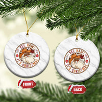Yee Haw It Is Christmas Ceramic Ornament Funny Black Santa Cowboy - Wonder Print Shop