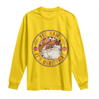 Yee Haw It Is Christmas Long Sleeve Shirt Funny Black Santa Cowboy - Wonder Print Shop