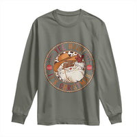 Yee Haw It Is Christmas Long Sleeve Shirt Funny Black Santa Cowboy - Wonder Print Shop