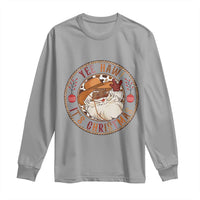 Yee Haw It Is Christmas Long Sleeve Shirt Funny Black Santa Cowboy - Wonder Print Shop