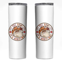 Yee Haw It Is Christmas Skinny Tumbler Funny Black Santa Cowboy - Wonder Print Shop