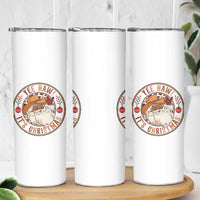 Yee Haw It Is Christmas Skinny Tumbler Funny Black Santa Cowboy - Wonder Print Shop
