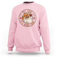 Yee Haw It Is Christmas Sweatshirt Funny Black Santa Cowboy - Wonder Print Shop