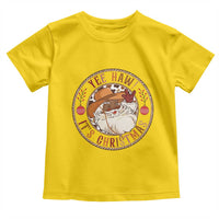 Yee Haw It Is Christmas Toddler T Shirt Funny Black Santa Cowboy - Wonder Print Shop