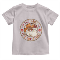 Yee Haw It Is Christmas Toddler T Shirt Funny Black Santa Cowboy - Wonder Print Shop