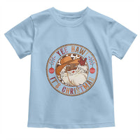 Yee Haw It Is Christmas Toddler T Shirt Funny Black Santa Cowboy - Wonder Print Shop