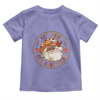 Yee Haw It Is Christmas Toddler T Shirt Funny Black Santa Cowboy - Wonder Print Shop