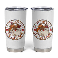Yee Haw It Is Christmas Tumbler Cup Funny Black Santa Cowboy - Wonder Print Shop
