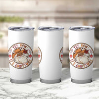 Yee Haw It Is Christmas Tumbler Cup Funny Black Santa Cowboy - Wonder Print Shop