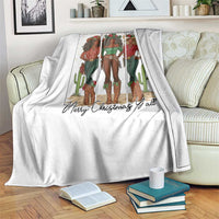 Merry Christmas Y'all Throw Blanket Funny Western Holiday Gift For Cowgirl - Wonder Print Shop