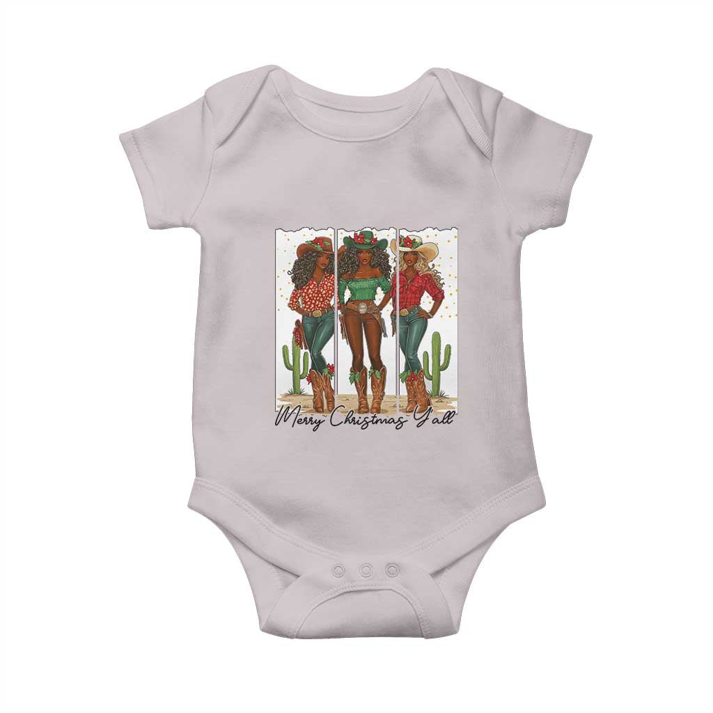 Merry Christmas Y'all Baby Onesie Funny Western Holiday Gift For Cowgirl - Wonder Print Shop