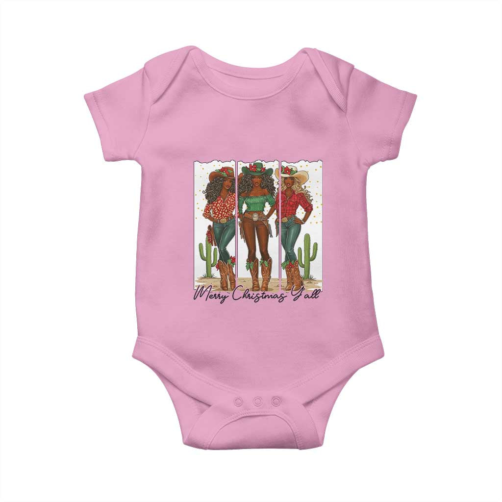 Merry Christmas Y'all Baby Onesie Funny Western Holiday Gift For Cowgirl - Wonder Print Shop