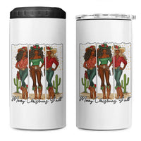Merry Christmas Y'all 4 in 1 Can Cooler Tumbler Funny Western Holiday Gift For Cowgirl - Wonder Print Shop