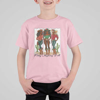 Merry Christmas Y'all T Shirt For Kid Funny Western Holiday Gift For Cowgirl - Wonder Print Shop