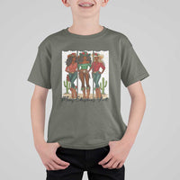 Merry Christmas Y'all T Shirt For Kid Funny Western Holiday Gift For Cowgirl - Wonder Print Shop