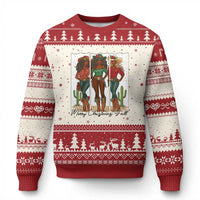 Merry Xmas Y'all Ugly Christmas Sweater Funny Western Holiday Gift For Cowgirl - Wonder Print Shop