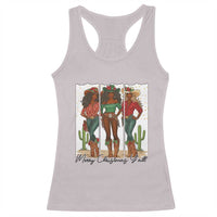 Merry Christmas Y'all Racerback Tank Top Funny Western Holiday Gift For Cowgirl - Wonder Print Shop