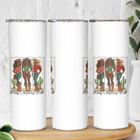 Merry Christmas Y'all Skinny Tumbler Funny Western Holiday Gift For Cowgirl - Wonder Print Shop