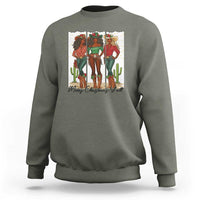 Merry Christmas Y'all Sweatshirt Funny Western Holiday Gift For Cowgirl - Wonder Print Shop
