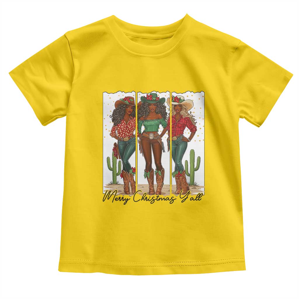 Merry Christmas Y'all Toddler T Shirt Funny Western Holiday Gift For Cowgirl - Wonder Print Shop
