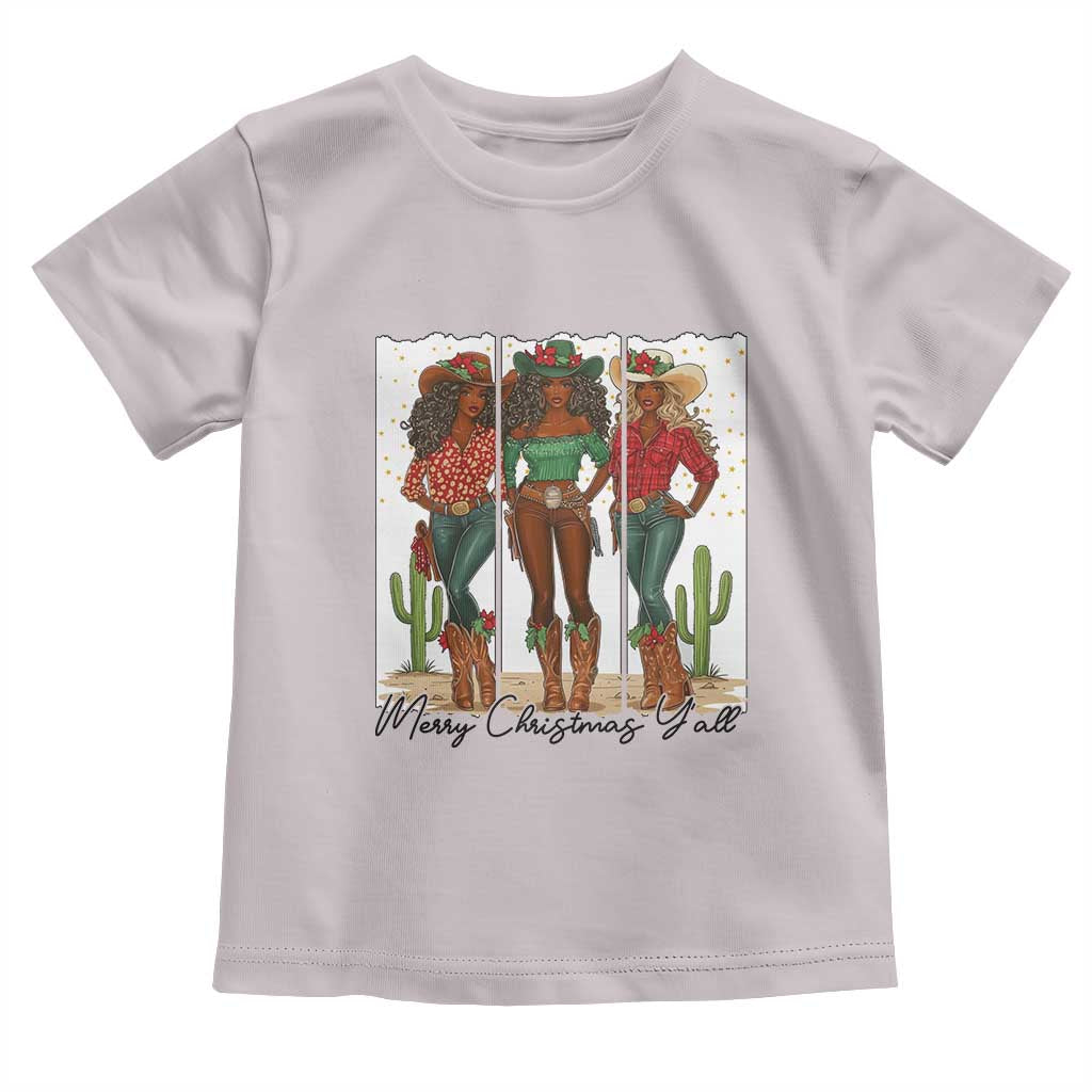 Merry Christmas Y'all Toddler T Shirt Funny Western Holiday Gift For Cowgirl - Wonder Print Shop