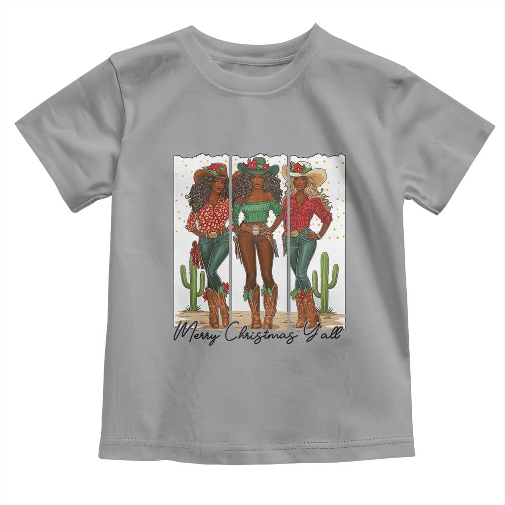 Merry Christmas Y'all Toddler T Shirt Funny Western Holiday Gift For Cowgirl - Wonder Print Shop