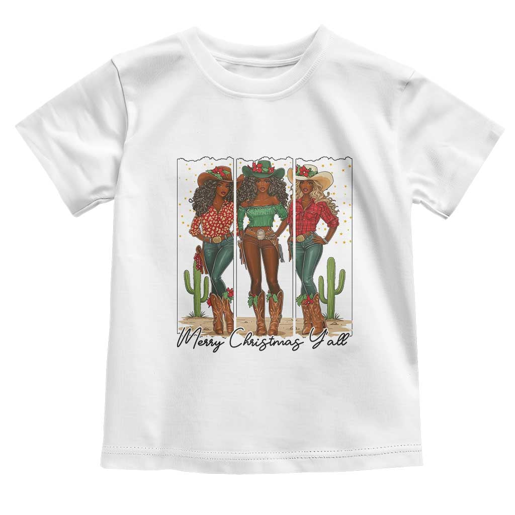 Merry Christmas Y'all Toddler T Shirt Funny Western Holiday Gift For Cowgirl - Wonder Print Shop