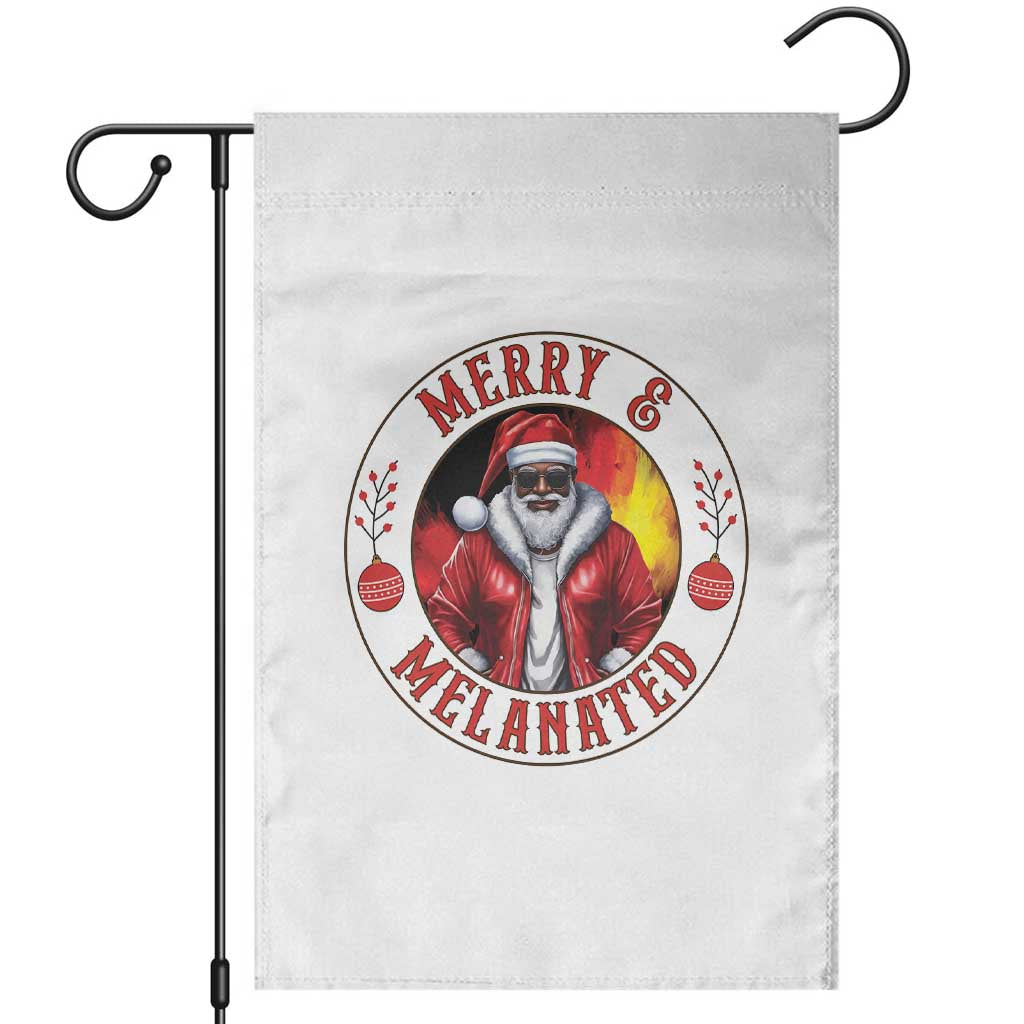 Black Santa Merry And Melanated Garden Flag Christmas Holiday Gift - Wonder Print Shop