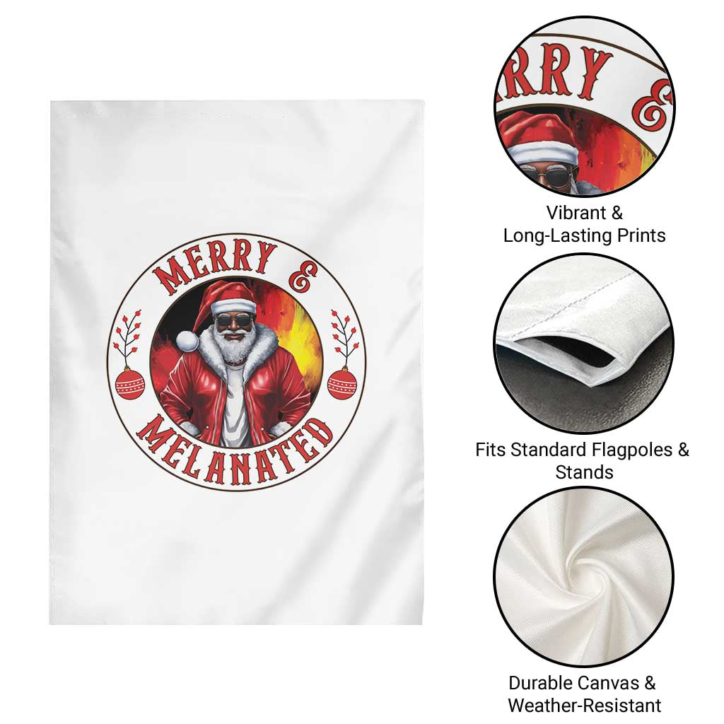 Black Santa Merry And Melanated Garden Flag Christmas Holiday Gift - Wonder Print Shop