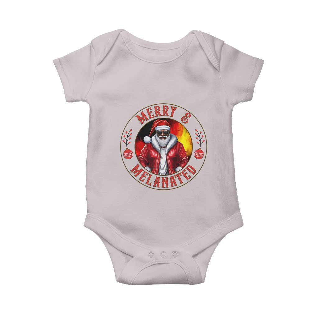 Black Santa Merry And Melanated Baby Onesie Christmas Holiday Gift - Wonder Print Shop