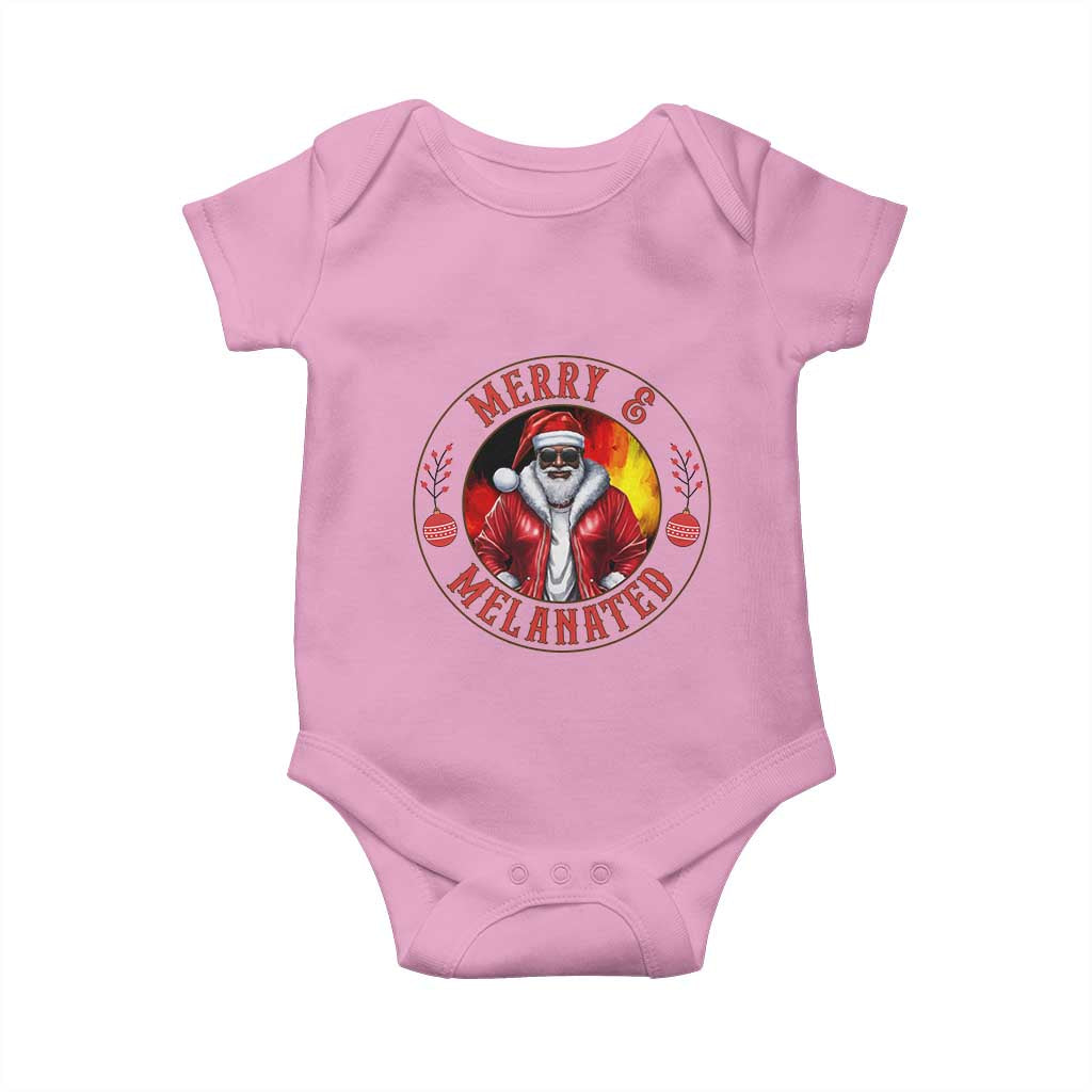 Black Santa Merry And Melanated Baby Onesie Christmas Holiday Gift - Wonder Print Shop