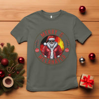 Black Santa Merry And Melanated T Shirt Christmas Holiday Gift - Wonder Print Shop