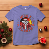 Black Santa Merry And Melanated T Shirt Christmas Holiday Gift - Wonder Print Shop