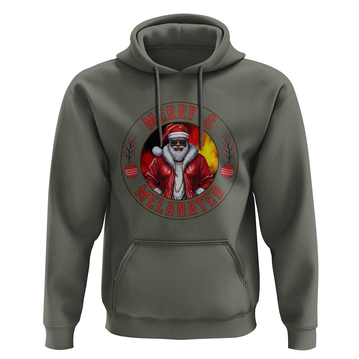Black Santa Merry And Melanated Hoodie Christmas Holiday Gift - Wonder Print Shop