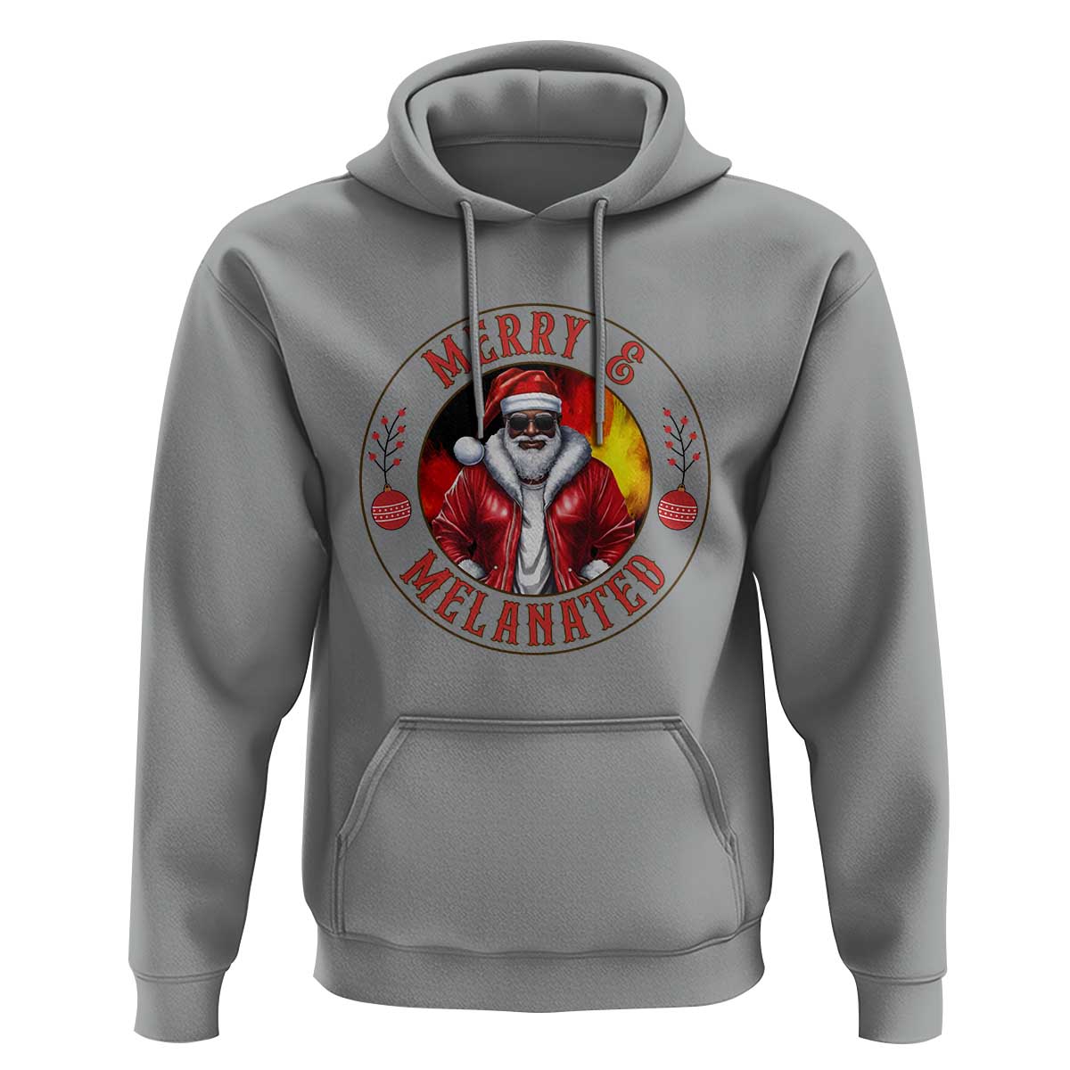 Black Santa Merry And Melanated Hoodie Christmas Holiday Gift - Wonder Print Shop