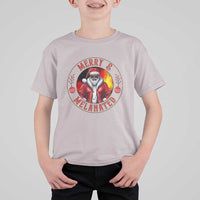 Black Santa Merry And Melanated T Shirt For Kid Christmas Holiday Gift - Wonder Print Shop