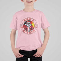 Black Santa Merry And Melanated T Shirt For Kid Christmas Holiday Gift - Wonder Print Shop