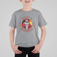 Black Santa Merry And Melanated T Shirt For Kid Christmas Holiday Gift - Wonder Print Shop