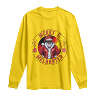 Black Santa Merry And Melanated Long Sleeve Shirt Christmas Holiday Gift - Wonder Print Shop