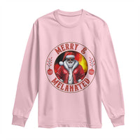Black Santa Merry And Melanated Long Sleeve Shirt Christmas Holiday Gift - Wonder Print Shop