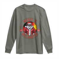 Black Santa Merry And Melanated Long Sleeve Shirt Christmas Holiday Gift - Wonder Print Shop