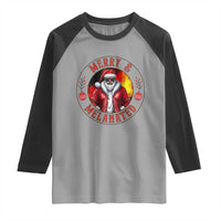 Black Santa Merry And Melanated Raglan Shirt Christmas Holiday Gift - Wonder Print Shop