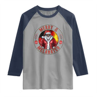 Black Santa Merry And Melanated Raglan Shirt Christmas Holiday Gift - Wonder Print Shop
